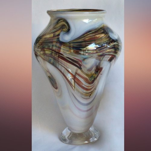 Click to view detail for DB-838 Vase, Earth Urn with Foot $295
